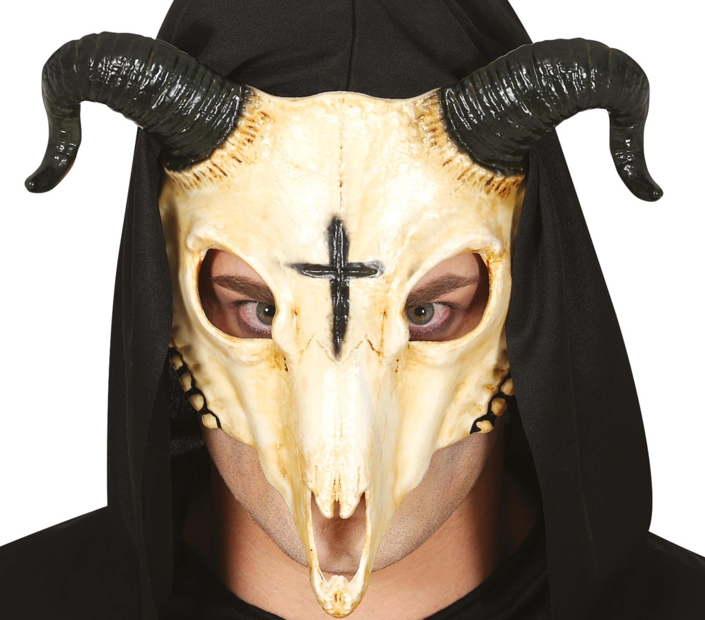 Halloween Ram Skull Mask - Adult One Size