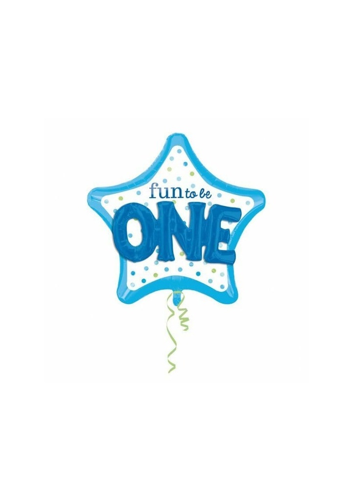 Multi Balloon Fun to Be O-N-E Boy Foil Balloon - 91cm x 91cm