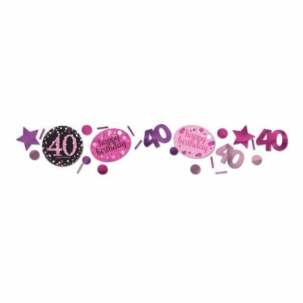 [9900602] 40th Pink Sparkling Celebration Confetti – 34g