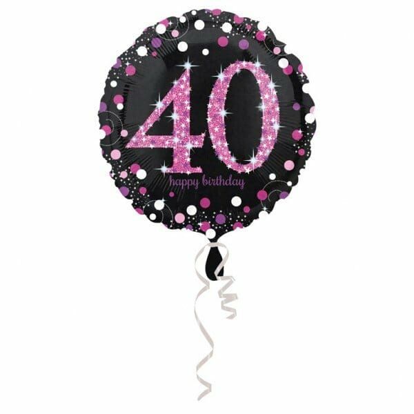 [3378601] 40 Happy Birthday Pink Foil Balloon 18'' - 45cm