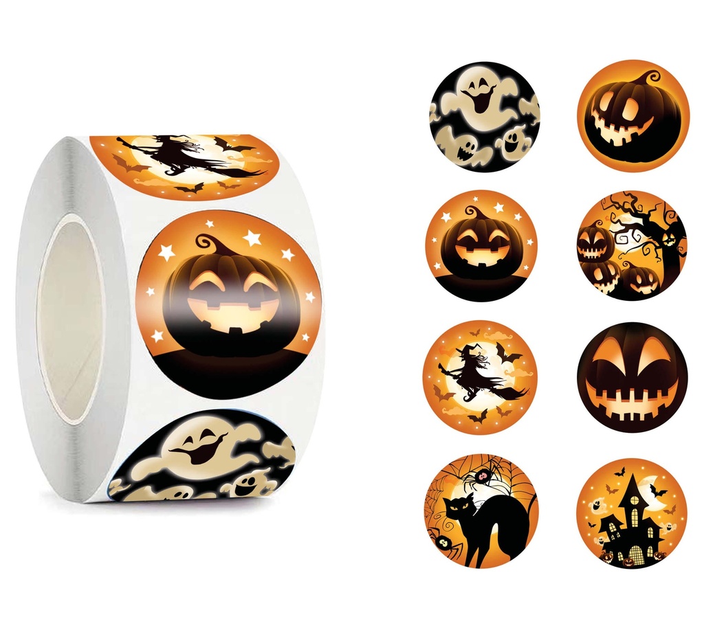 Halloween Stickers Roll 200pcs
