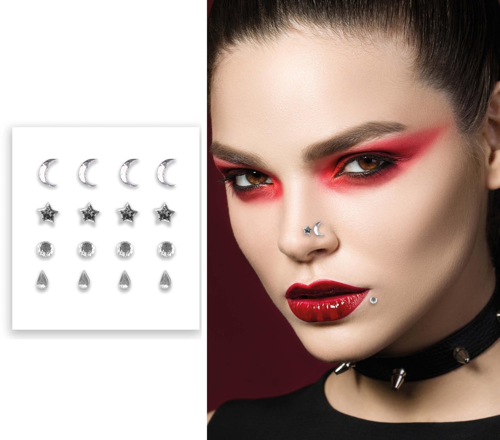Face Gem Stickers / Fake Piercing Silver