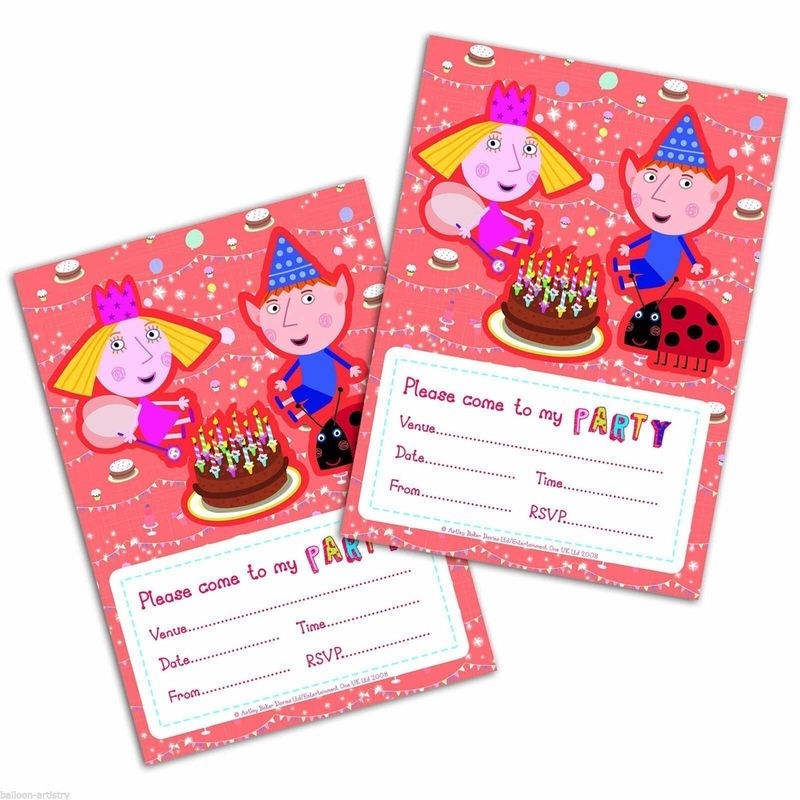 Ben & Holly Party Invites - 20pc