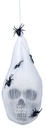 Halloween Decoration Spider Web Bag With Skull 25cm