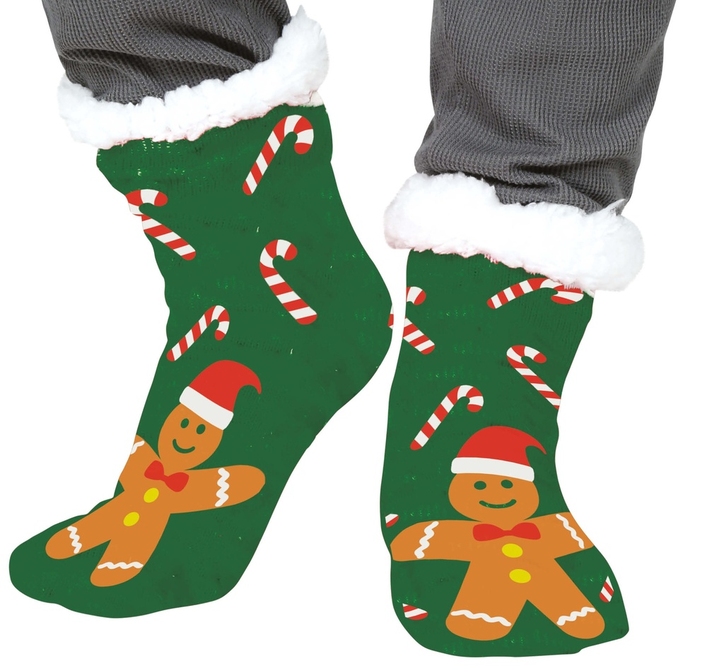 [41932] Christmas Gingerbread Thermal Socks - Adult One Size