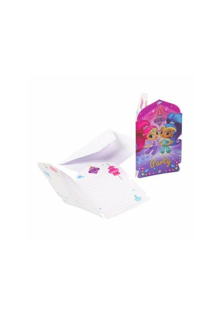 [9902160] Shimmer and Shine Invitations 9cm x 15cm - 8pk