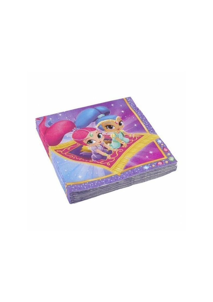 [9902155] Shimmer and Shine Lunch Napkins 2ply 33cm x 33cm - 20pk