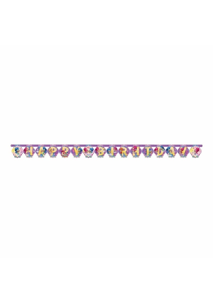 [9902159] Shimmer and Shine Happy Birthday Letter Banner - 2m