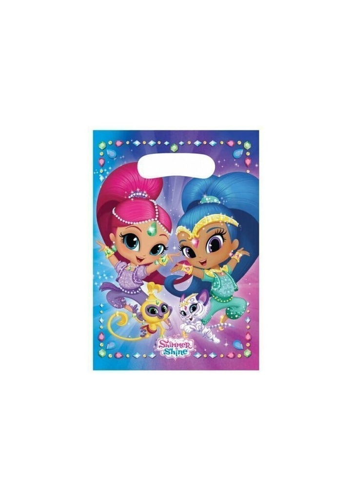 [9902158] Shimmer and Shine Party Bags 17cm x 23cm - 8pk