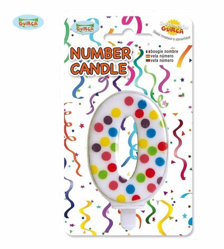 Confetti Candle No. 0 (6.5cm) - 1pk