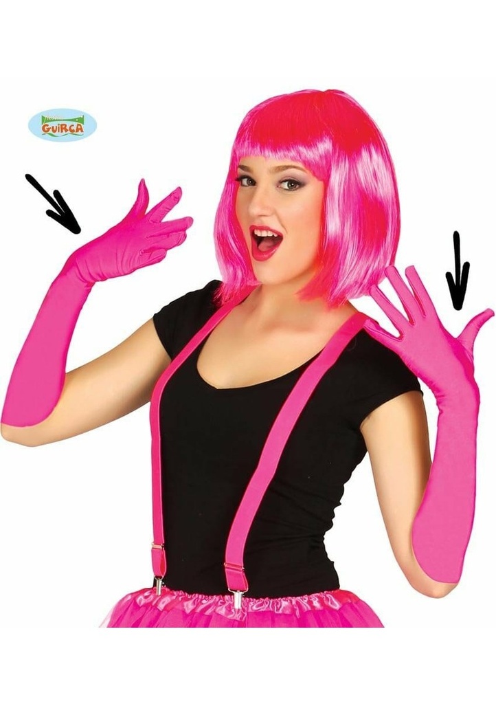 Pair Of Fuchsia Gloves, 45cm