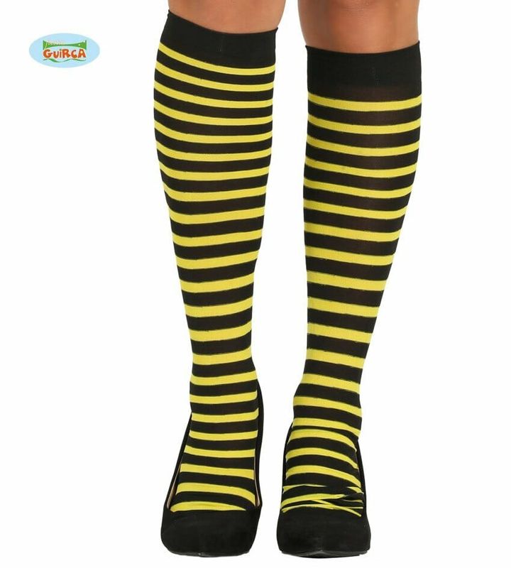 Black-Yellow Striped Stockings
