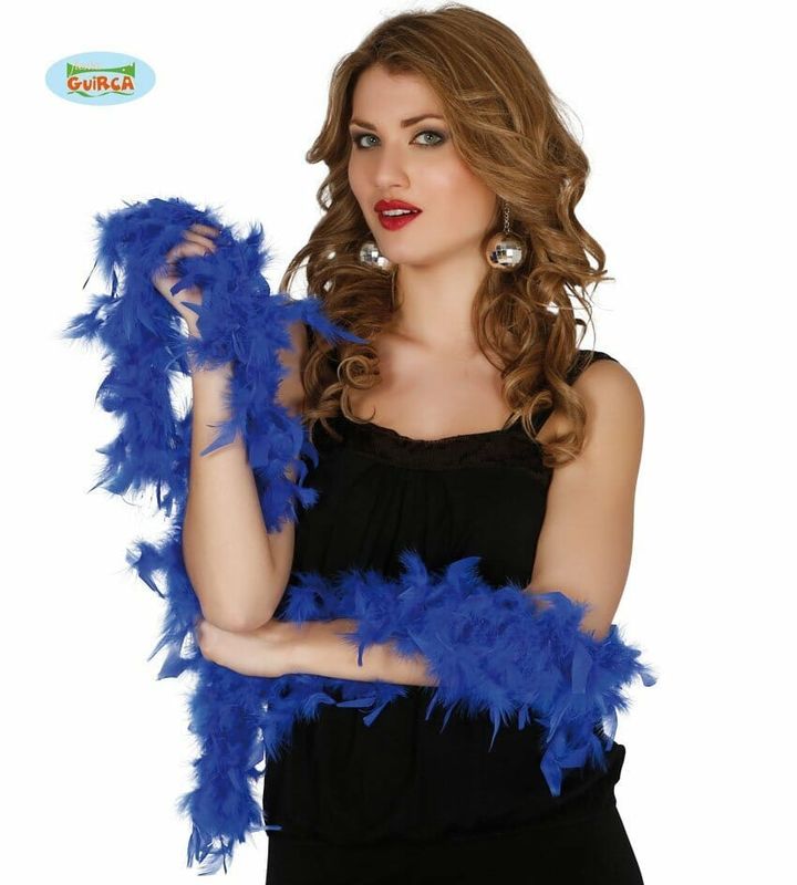 Boa With Blue Feather (40 Grams) - 1.80m