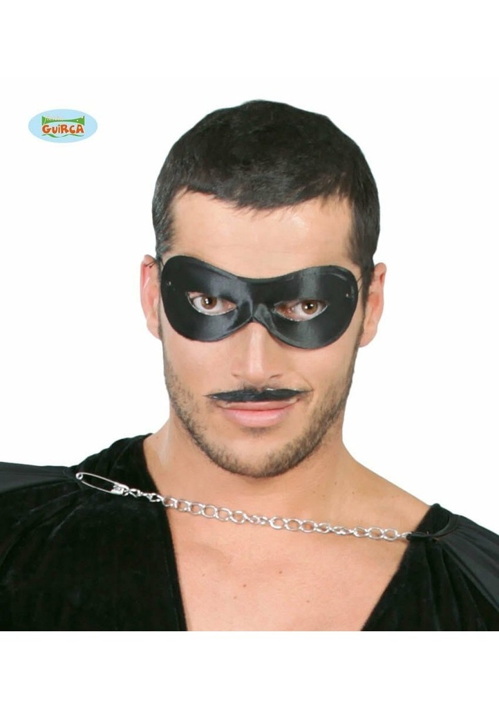 Satin Black Mask (Antifaz Pierrot) Zorro - Adult One Size