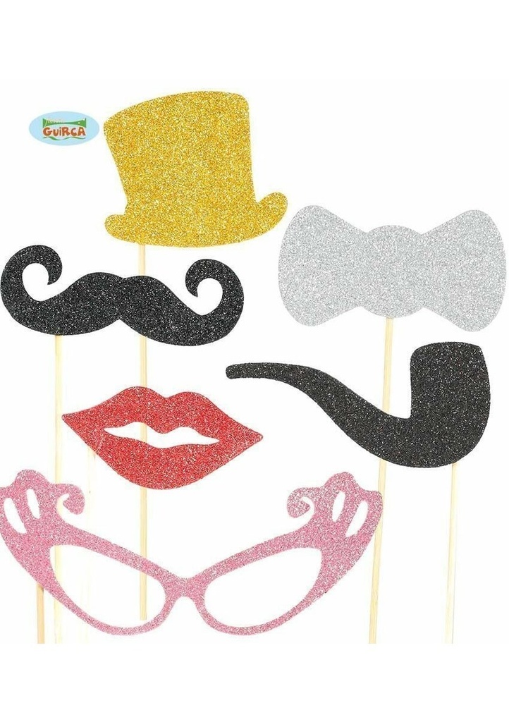 Sparkly Photo Booth Props - 6pk
