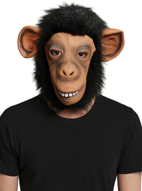 Chimp Mask With Fur