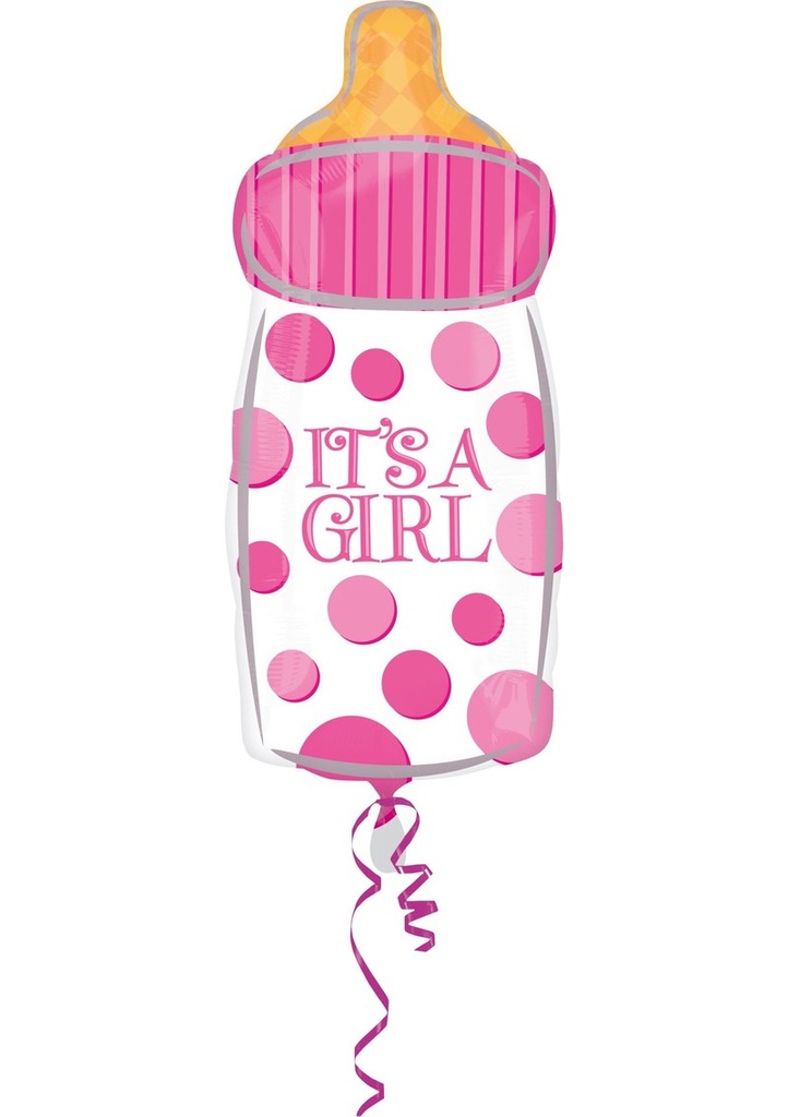 It's a Girl Mini Super Shape Foil Balloon 10"  x 23" (25cm x 58cm)
