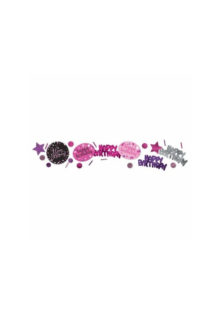 [9901186] Happy Birthday Pink Sparkling Celebration Confetti - 34g