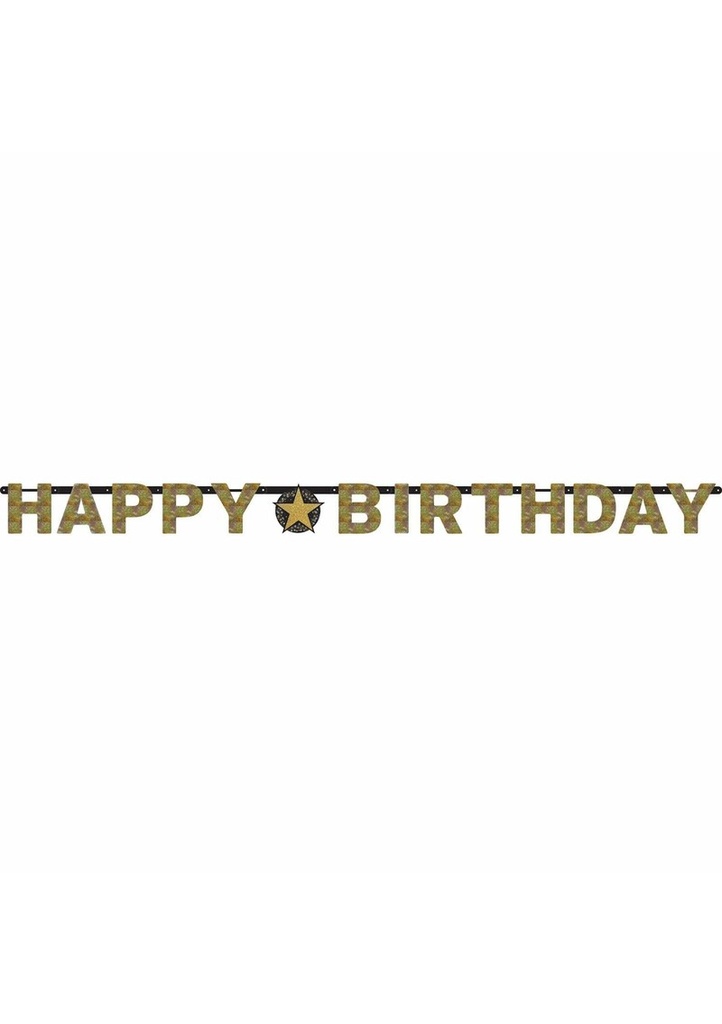 Happy Birthday Sparkling Celebration Paper Letter Banner - 2.13m