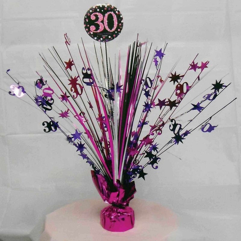 [9900591] 30th Birthday Pink Sparkling Celebration Centerpiece 46cm - 1pk