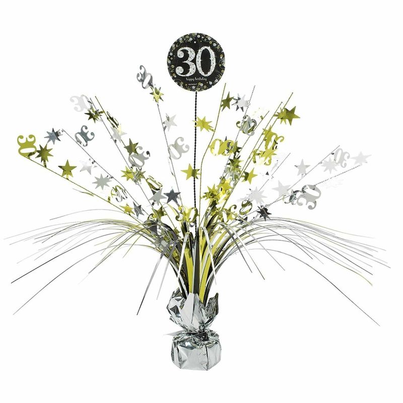 [110295] 30th Birthday Gold Sparkling Celebration Centerpiece 46cm - 1pk