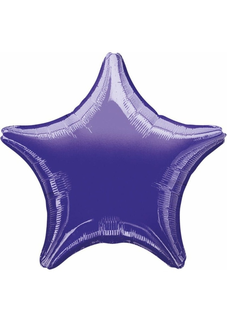 Purple Star Foil Balloon 19"