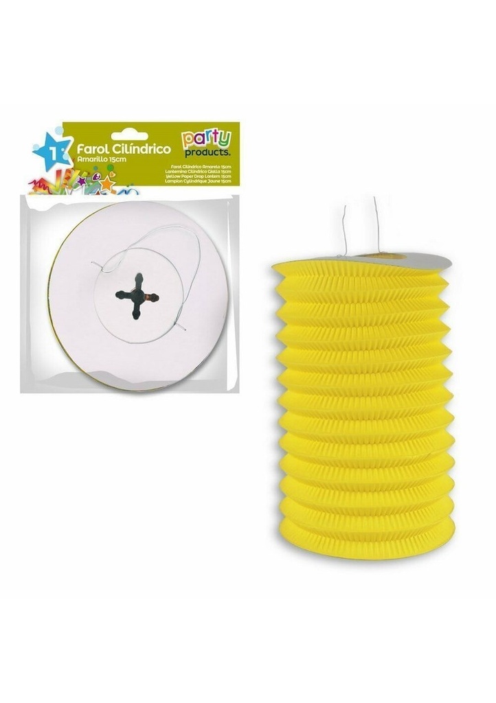 [68152] Yellow Paper Drop Lantern 15 cm