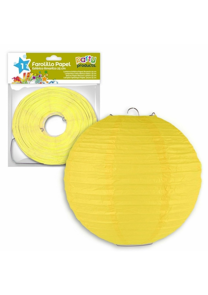 Yellow Paper Balloon Lantern 25 cm