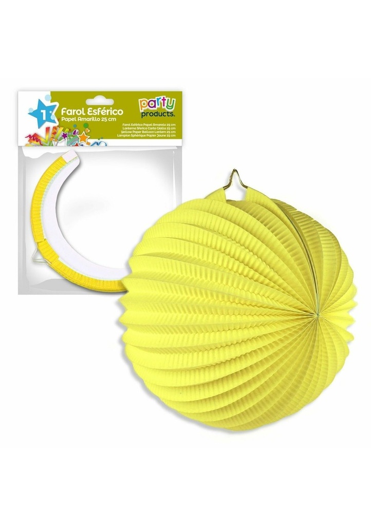 Yellow Paper Balloon Lantern 25 cm