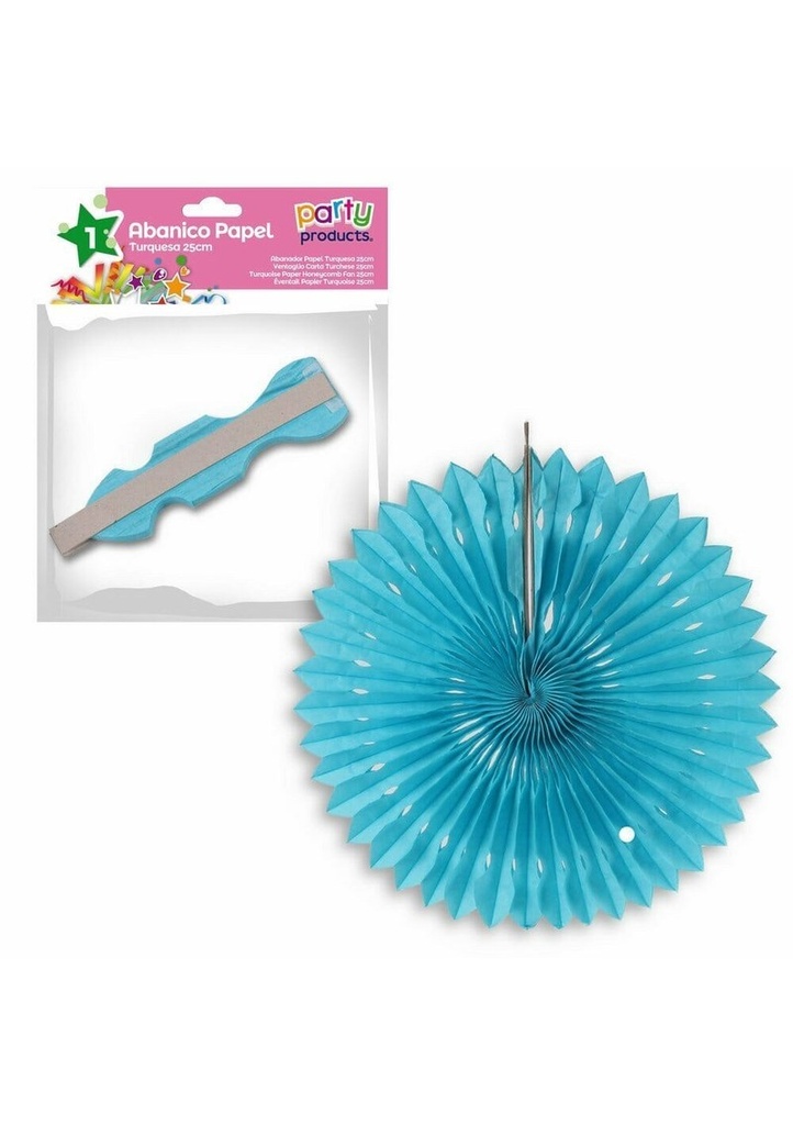 Turquoise Paper Honeycomb 25 cm