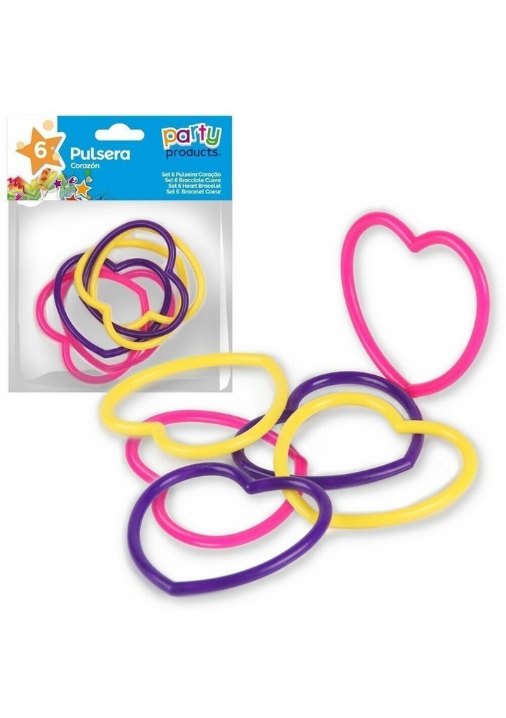 [68188] Party Favours / Pinata Heart Bracelet - 6pk