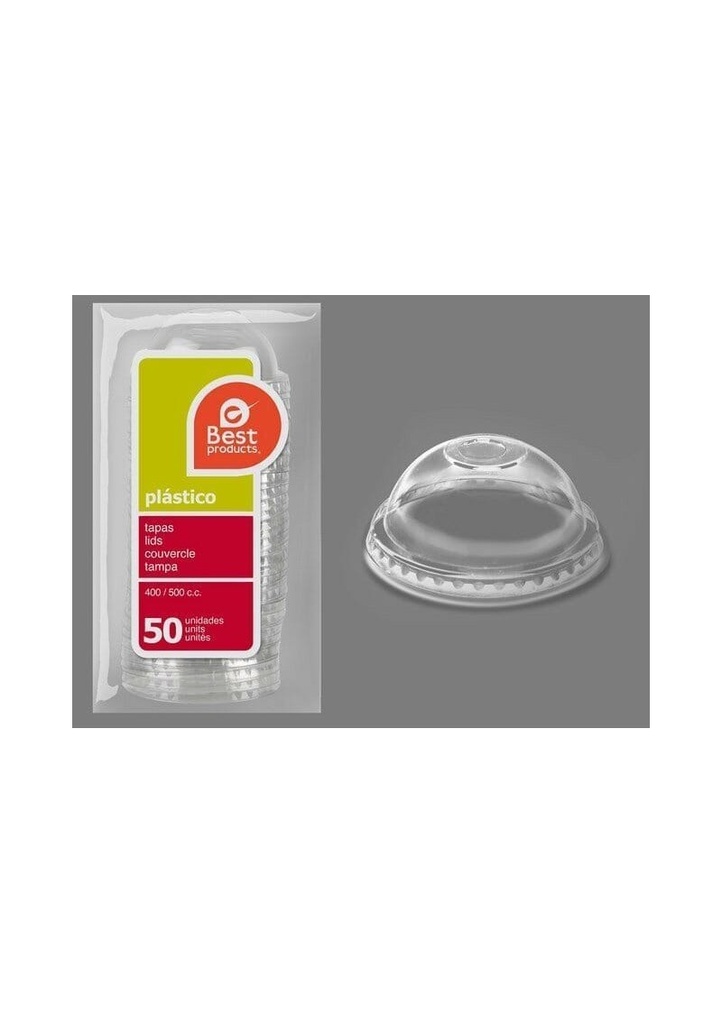 Dome Lid For 400Cc/500Cc Cups Pet - 50pk