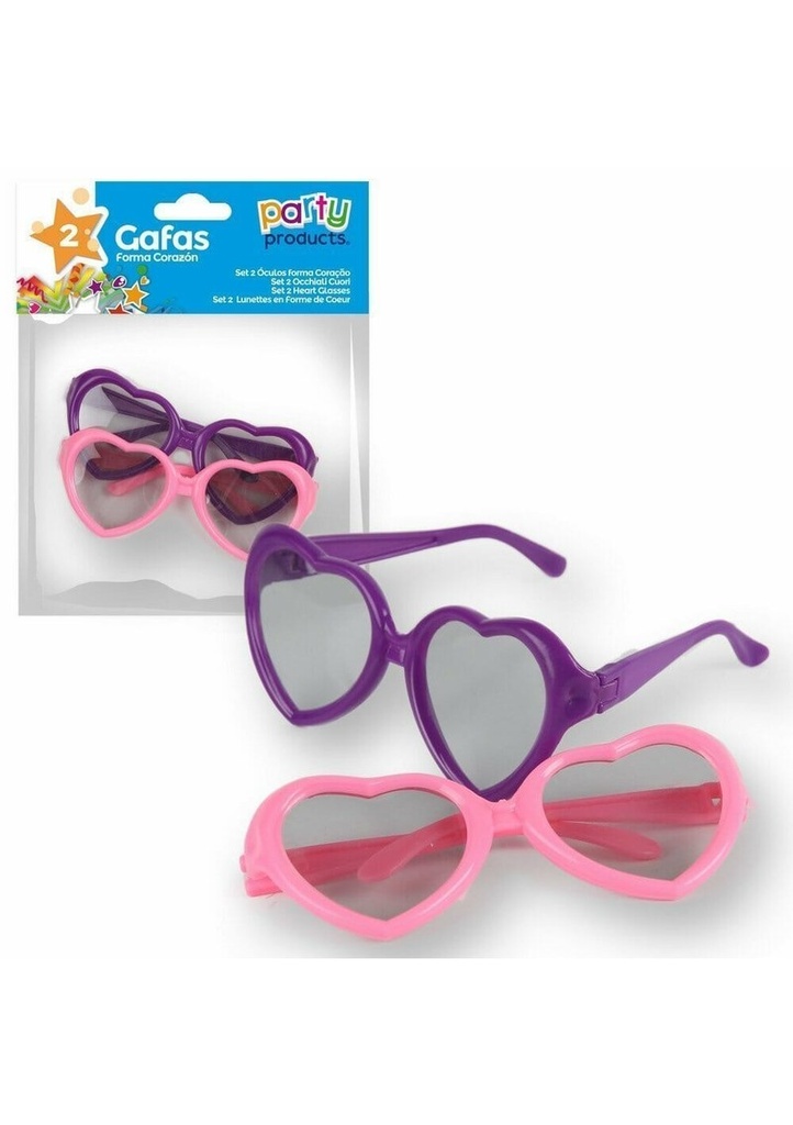 Party Favours / Pinata Heart Glasses - 2pk