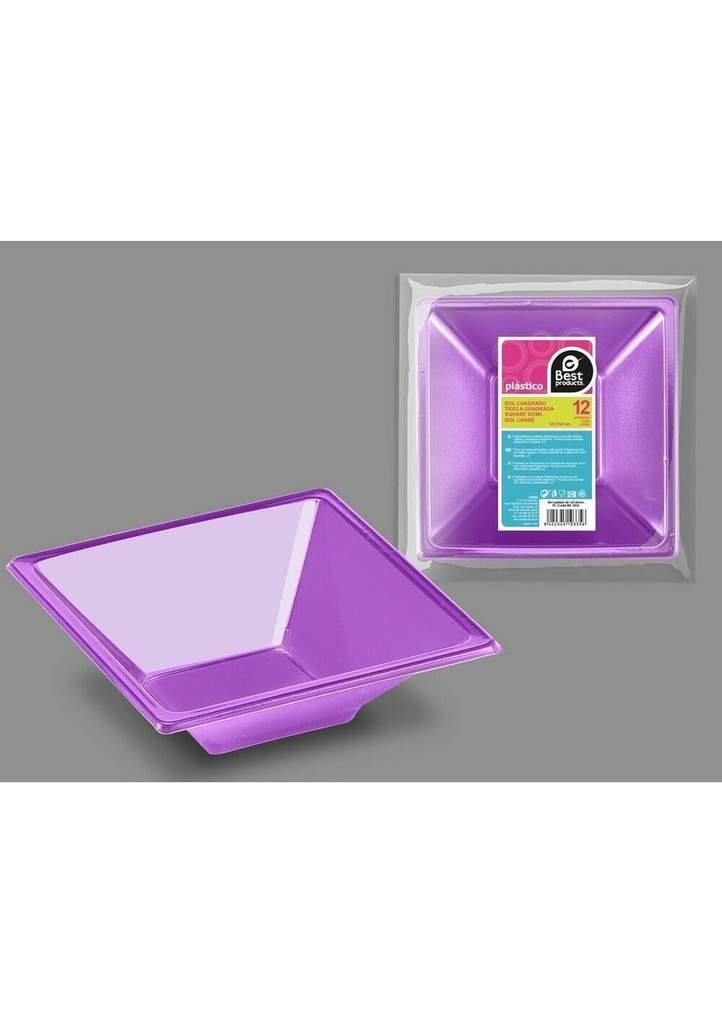 Lilac Square Bowl 12 X 12 cm - 12pk