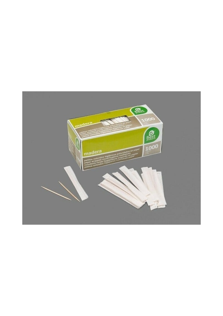 Round Paper Wrapped Toothpicks - 1000pk