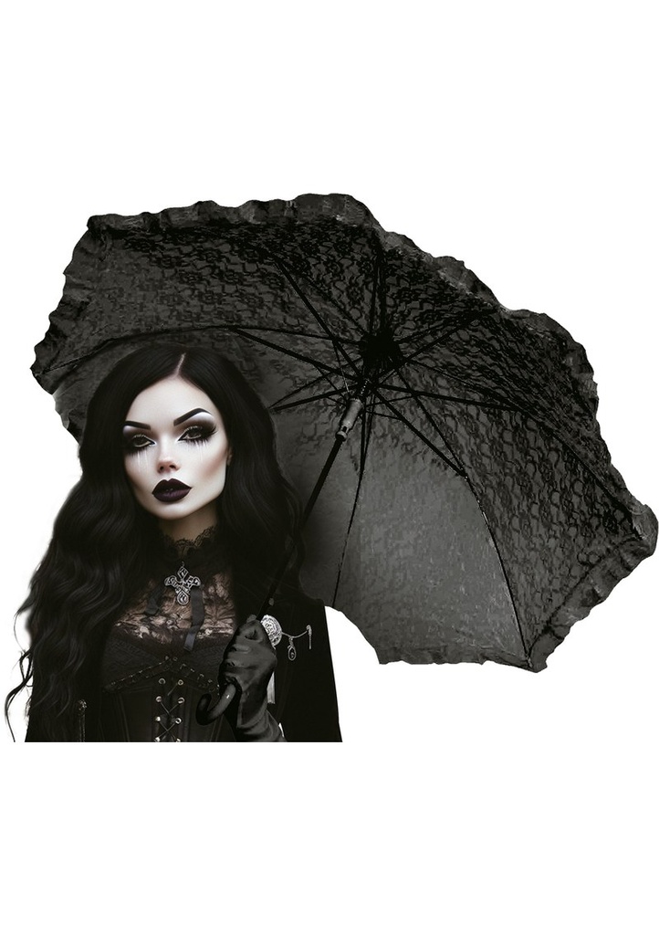 Halloween Gothic Umbrella Black 70cm