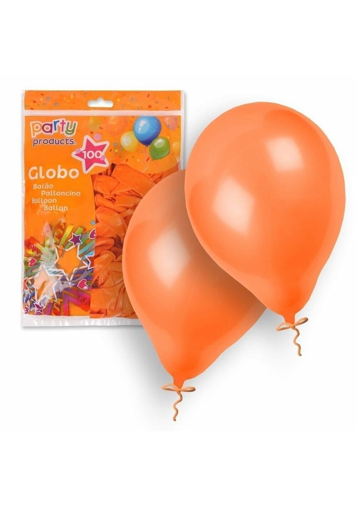 [68384] Latex Balloons 23cm (9 Inch) Orange - 100pk