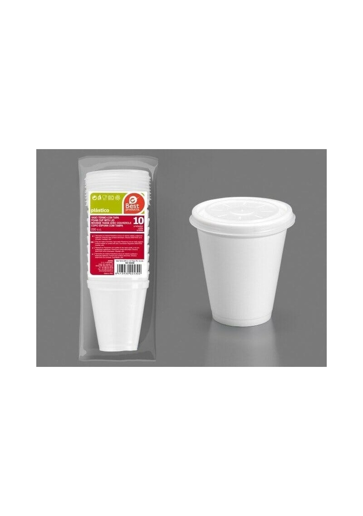 Thermo Cup With Lid 220 cc - 10pk