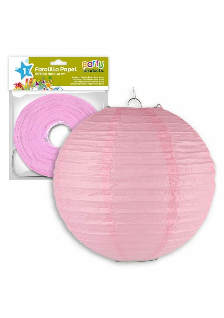 [68604] Pink Paper Balloon Lantern 30 cm