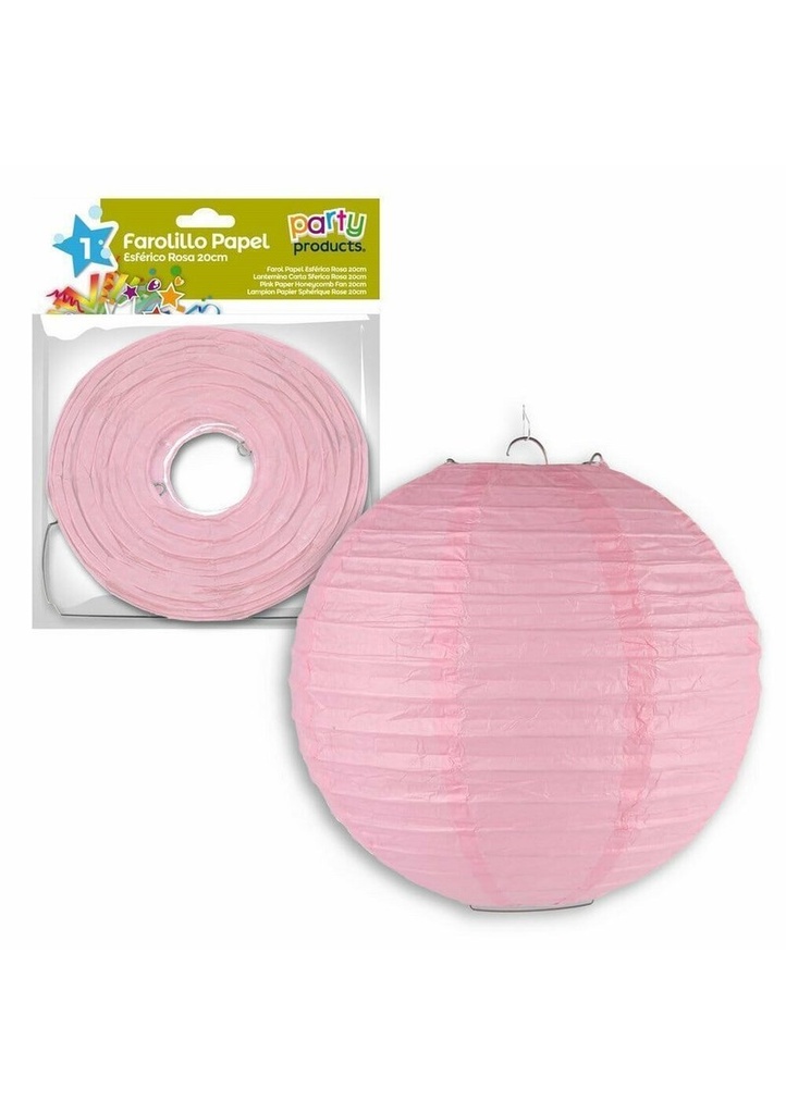 [68143-1] Pink Paper Balloon Lantern 20 cm