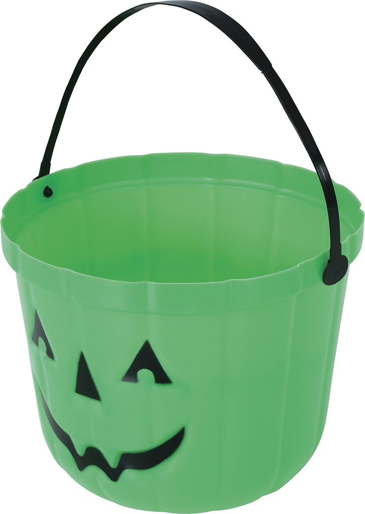 Halloween Green Pumpkin Candy Bucket 20cm