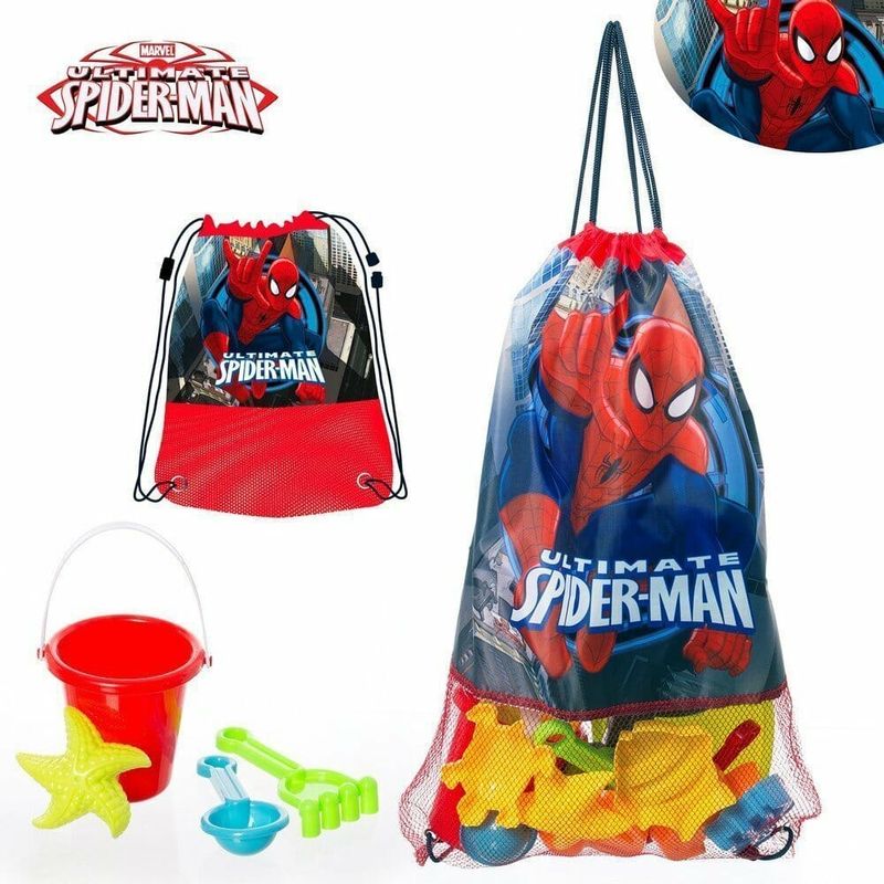 [81713] Beach Net Carrier Bag Spiderman 37x57cm