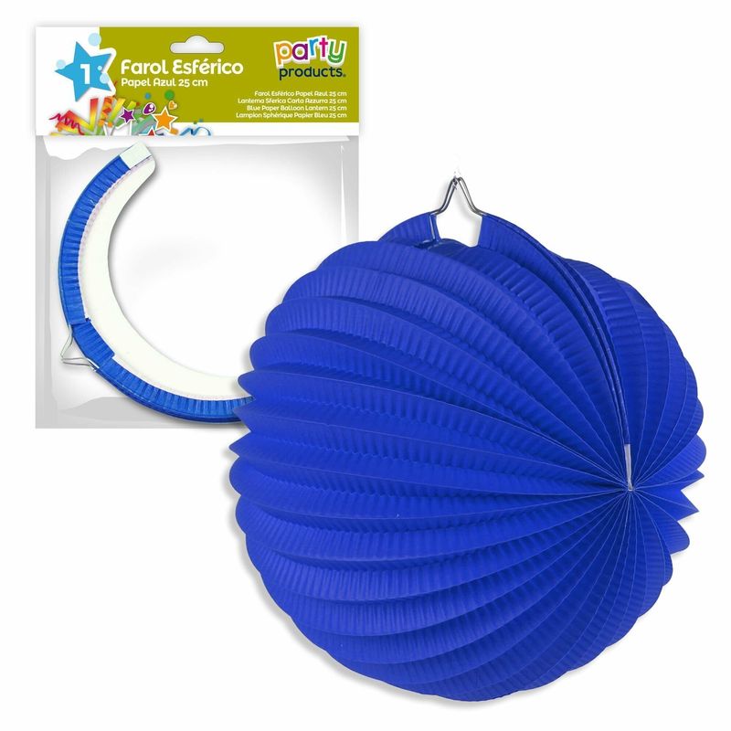 [68595] Blue Paper Balloon Lantern 25 cm