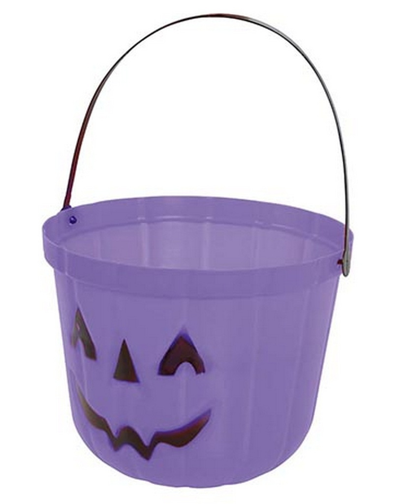 Halloween Purple Pumpkin Candy Bucket 20cm