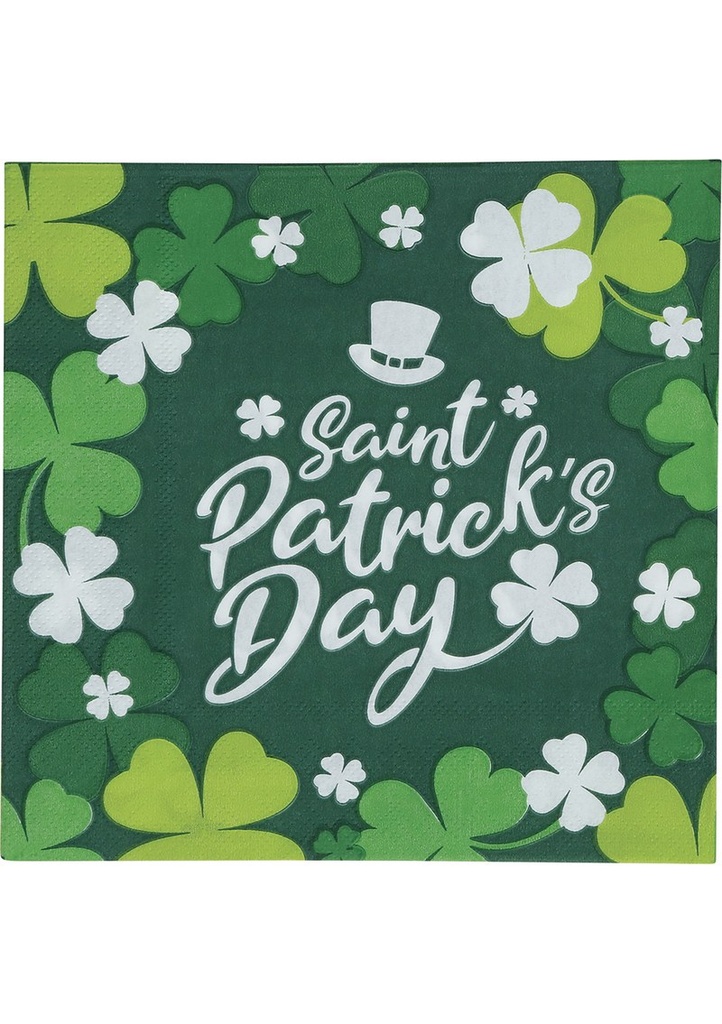 Saint Patrick's Napkins 16x16cm - 12pcs