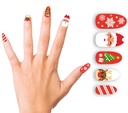 Christmas Santa Nails With Adhesive - 10pcs