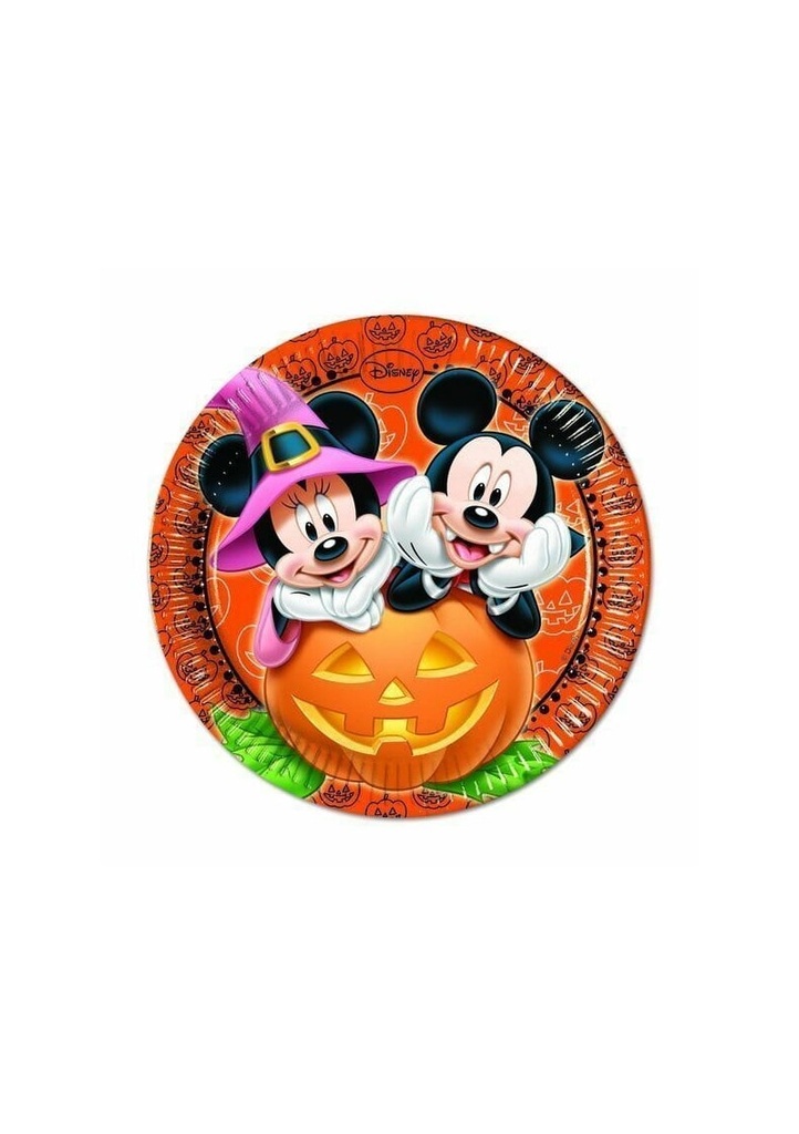 Mickey Halloween Paper Plates Large 23cm - 8pk