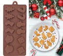 Christmas Silicone Baking Mold 12 For Cookies Christmas 10x20cm
