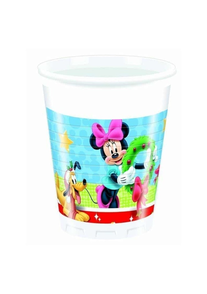 Mickey Christmas Time Plastic Cups 200ml - 8pk