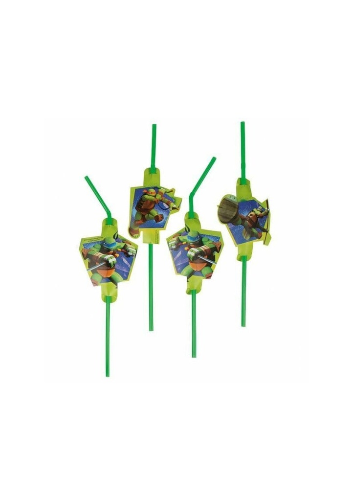 [552469] Ninja Turtles Drinking Straws - 8pk